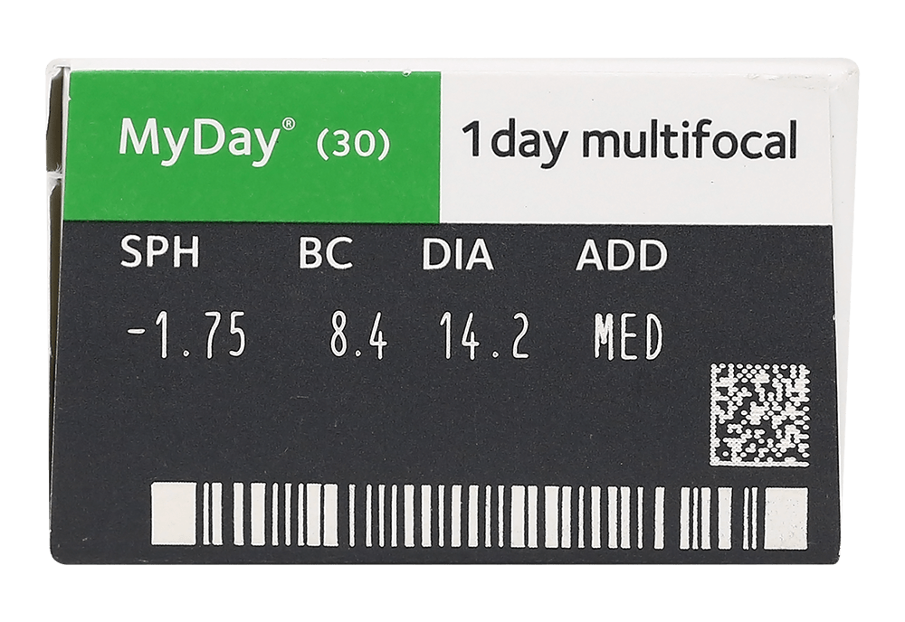 マイデイ マルチフォーカル(2箱セット) レンズデータ